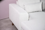 3-Sitzer-Ecksofa Dori beige links und rechts