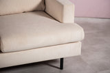 3-Sitzer-Ecksofa Chaiselongue Gioia Cord Beige