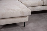 3-Sitzer-Ecksofa Chaiselongue Loren Cord Beige