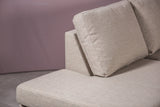 4-Sitzer-Ecksofa Vita Stoff beige