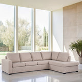 4-Sitzer-Ecksofa Vita Stoff beige