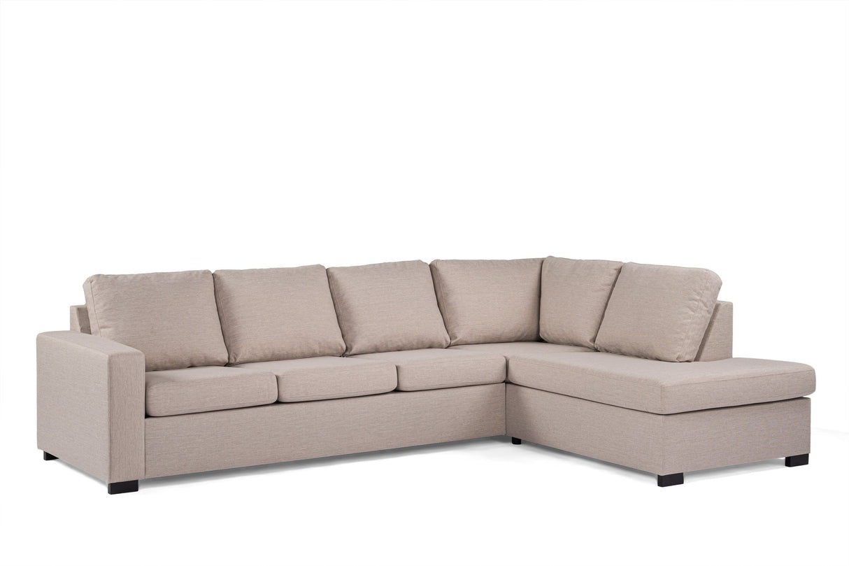 4-Sitzer-Ecksofa Vita Stoff beige