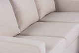 3-Sitzer-Ecksofa Chaiselongue Lima beige