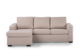 3-Sitzer-Ecksofa Chaiselongue Lima beige