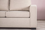 3-Sitzer-Ecksofa Chaiselongue Lima beige