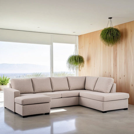 U-Sofa Jona Stoff beige