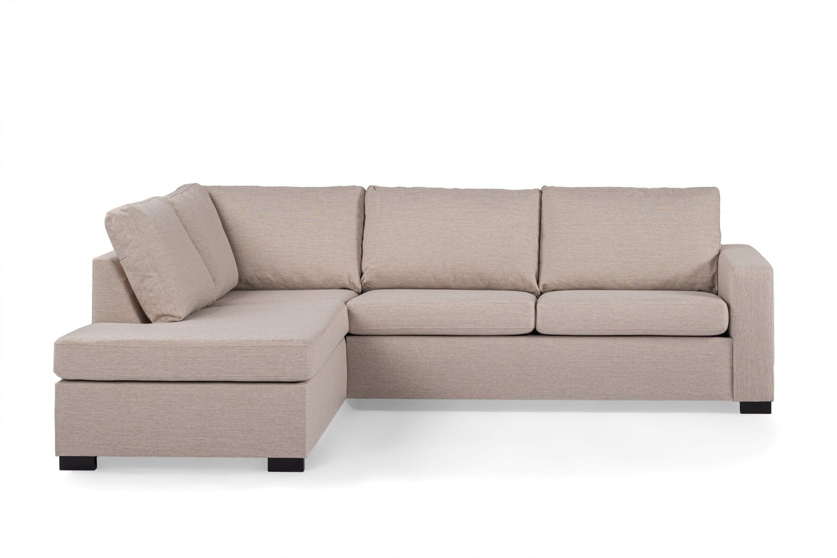 3-Sitzer-Ecksofa Cooper Stoff beige