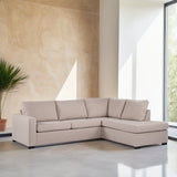 3-Sitzer-Ecksofa Cooper Stoff beige