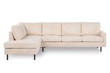 4-Sitzer Ecksofa Pablo gerippt beige