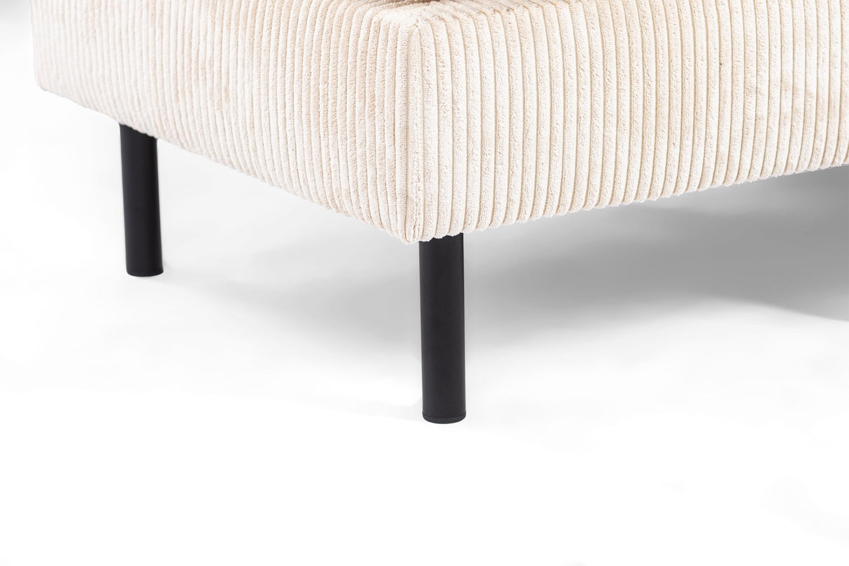 4-Sitzer Ecksofa Pablo gerippt beige