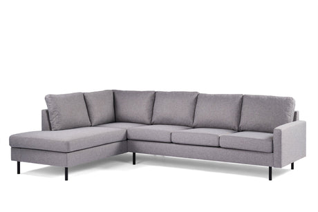 4-Sitzer-Ecksofa Kobe Stoff grau