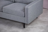 4-Sitzer-Ecksofa Kobe Stoff grau