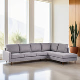 4-Sitzer-Ecksofa Kobe Stoff grau