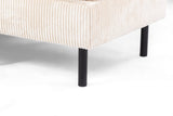 U-Sofa Pablo gerippt beige