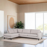 3-Sitzer-Ecksofa Archie Stoff grau