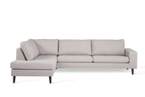 3-Sitzer-Ecksofa Archie Stoff grau