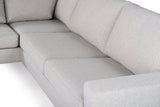 3-Sitzer-Ecksofa Archie Stoff grau