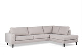 3-Sitzer-Ecksofa Archie Stoff grau