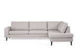 3-Sitzer-Ecksofa Archie Stoff grau