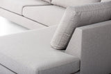 3-Sitzer-Ecksofa Archie Stoff grau