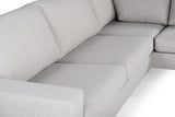 3-Sitzer-Ecksofa Archie Stoff grau