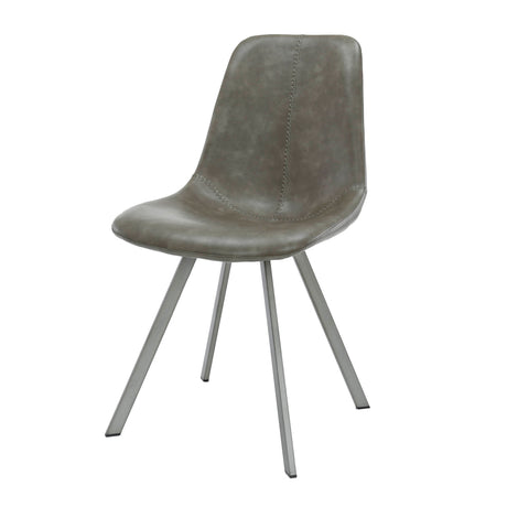 Set van 4 eetkamerstoelen Siena Saddle PU taupe