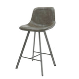 Hocker Siena Taupe Saddle PU Kunstleder 