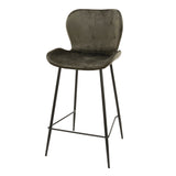 Set von 4 Barhockern Argo Velours anthrazit 