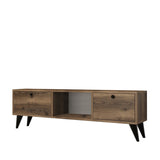 TV -Möbel Serenat Walnut Black Melamin 138x42.6x29.5 cm