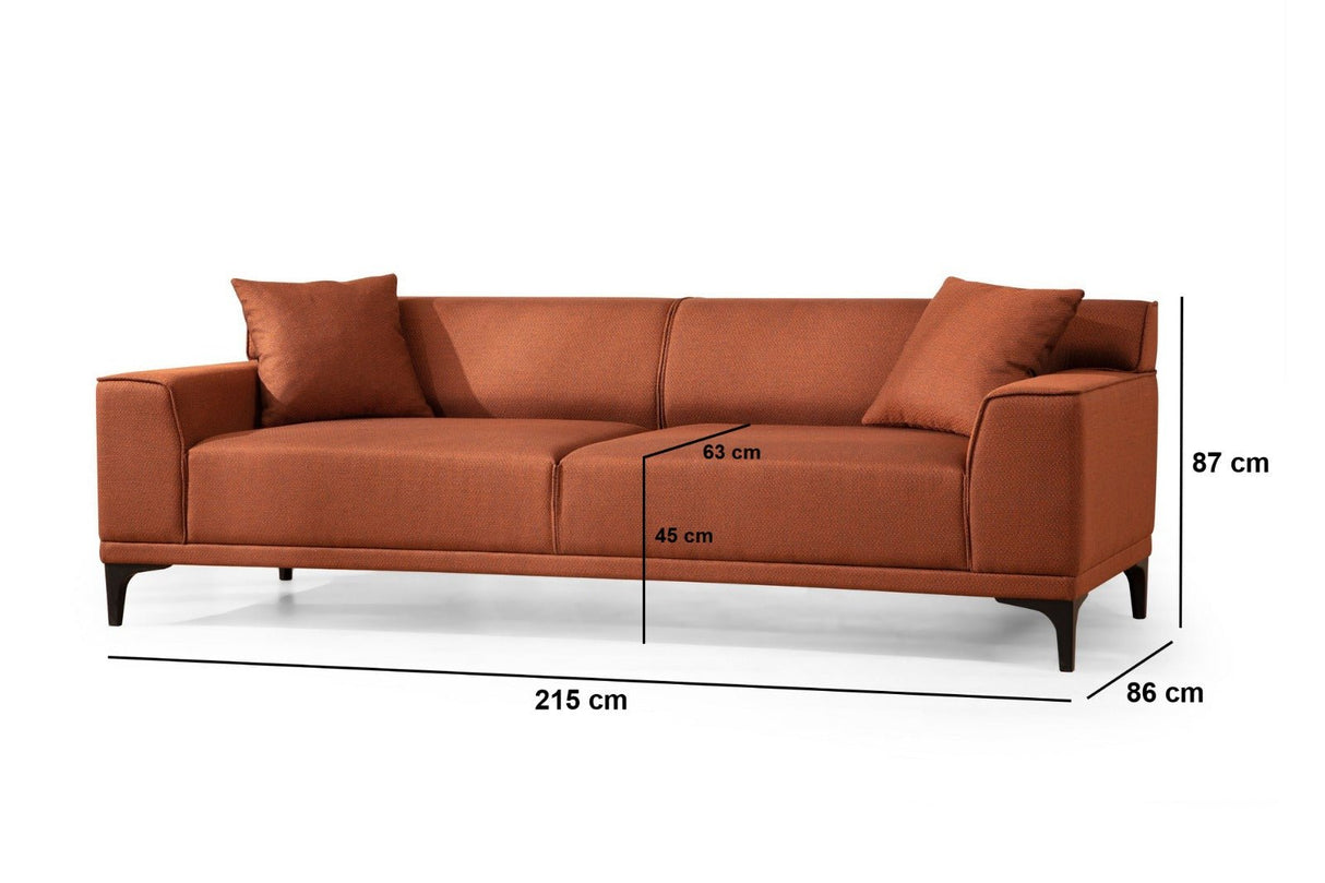 3-Sitzer Sofa Davidson Grün Mikrofaser Stoff 