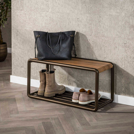 Senna Schuhbank Drift braun 80x35 cm 