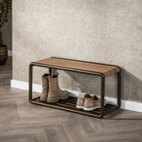 Senna Schuhbank Drift braun 80x35 cm 