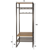 Hallo Garderobenschrank 70 cm Drift Braun 