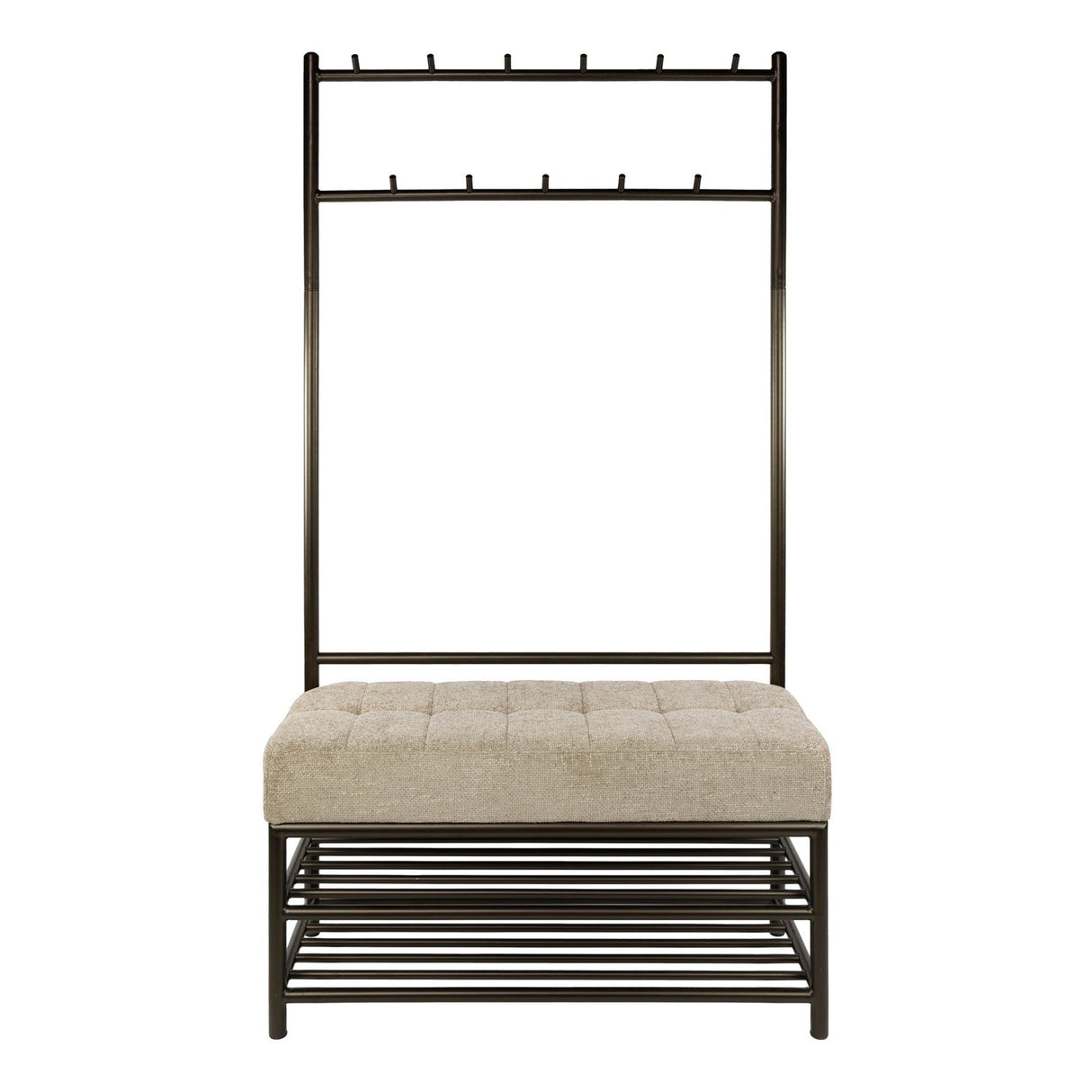 Bancroft Garderobebank Drift braun 100x39x183 cm 