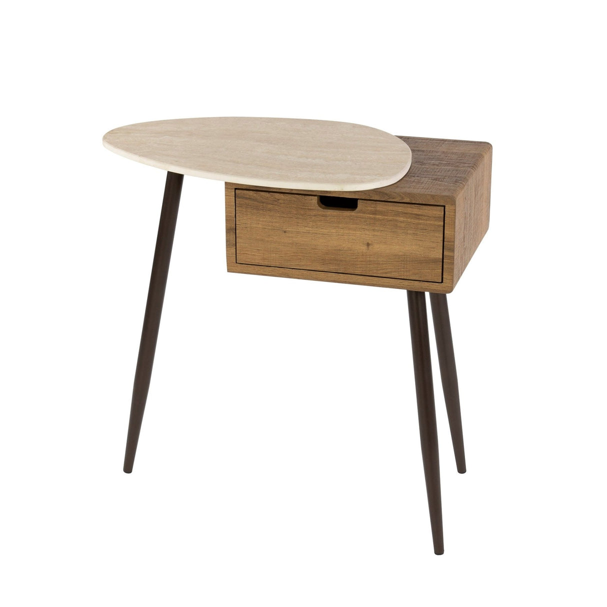 Nachttisch Monza Links 1 Lade Keramik Travertin 