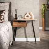 Borea Nachttisch Rechts 1 Schublade Keramik Travertin 