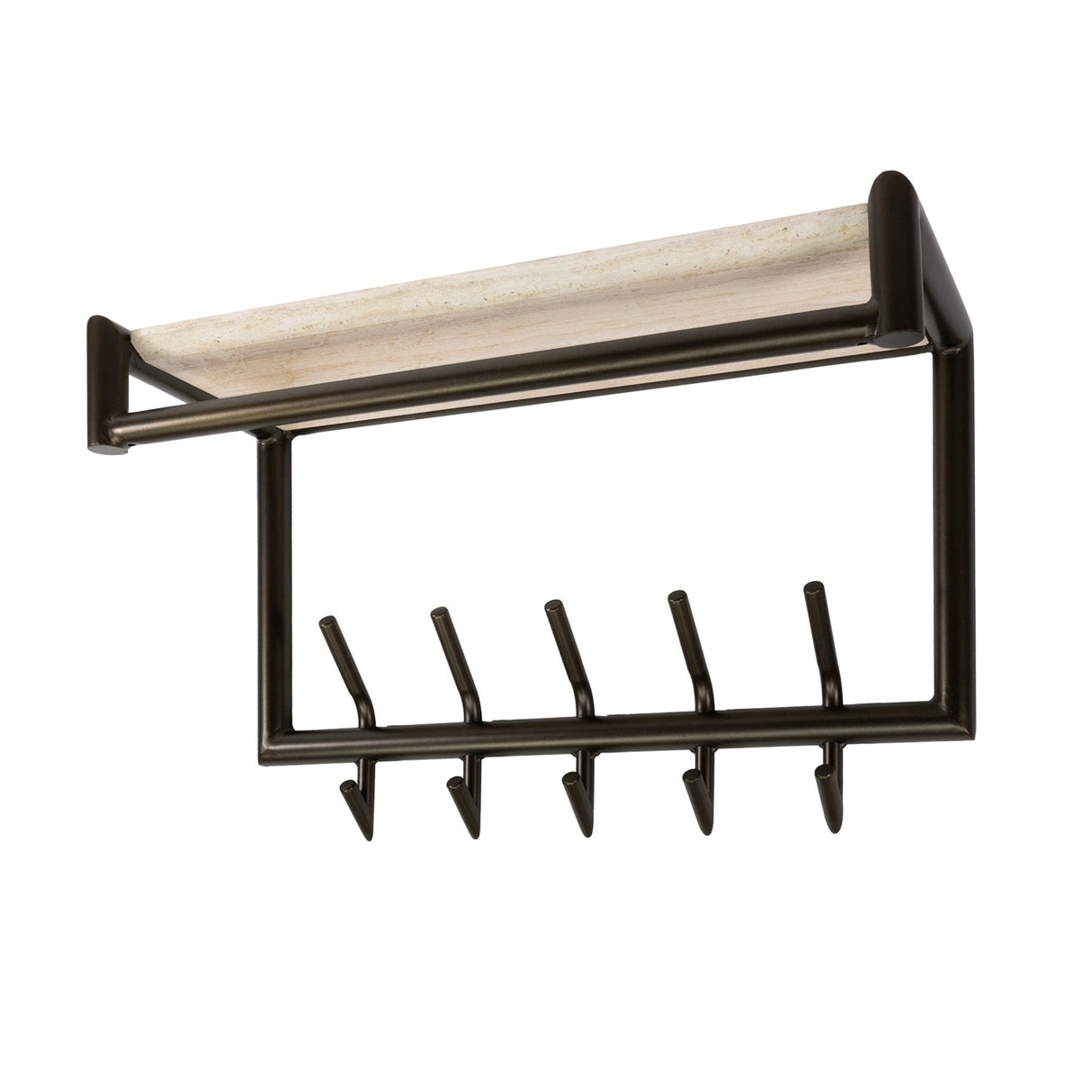 Garderobenwand Travertin 2x5 Haken 65 cm Melamin 