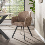 Satz mit 2 Esszimmerstühlen Linea Hoven Rich Champagne 