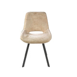 Satz von 4 Esszimmerstühlen Avero drehbar Jaroq Sand 