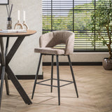 Moderne Barkruk Zand Alba Tissee Cargo Stof
