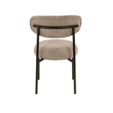 Eetkamerstoel rond bouclé zand-bruin Aero