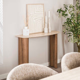 Monza Kurve Kapitell Keramik Travertin 100 cm 