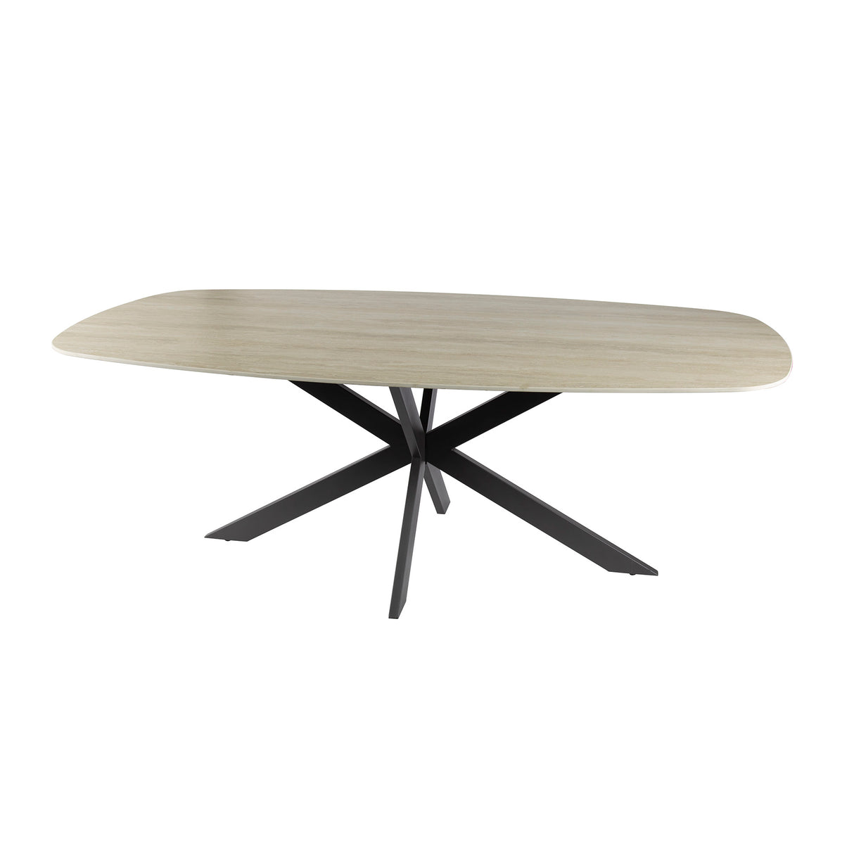Aureo Ovaal Eettafel 180 cm Travertine Keramiek