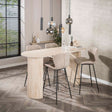 Stehtische - Archon Moderne Bartisch Keramik Travertin 178x70 cm - Dimehouse