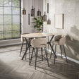 Bartische - Archon Modern Danish Oval Bartisch Keramik Travertin 140 cm - Dimehouse