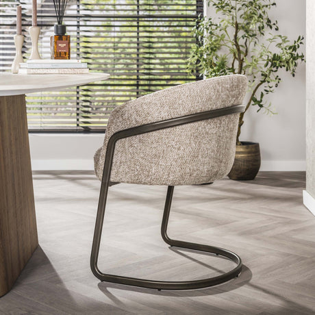 Satz von 2 Esszimmerstühlen Zandello Hoven Sand 