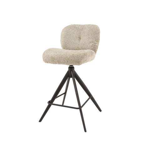 Set von 2 Barhockern Lirio Bouclé Sand Komfort 
