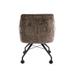 Satz von 2 Esszimmerstühlen Richmond Taupe Stoff mit Rollen 