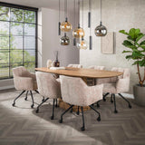 Satz von 2 Esszimmerstühlen Hoven Rich Sand Elegant 