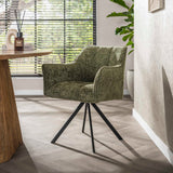 Esszimmerstuhl Lino Grün Drehbar 